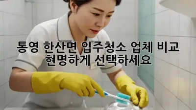 통영 한산면 입주청소 업체 비교, 현명하게 선택하세요!