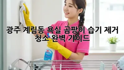 광주 계림동 욕실 곰팡이? 습기 제거 청소 완벽 가이드!