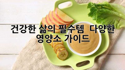 건강한 삶의 필수템! ✨ 다양한 영양소 가이드 🍎